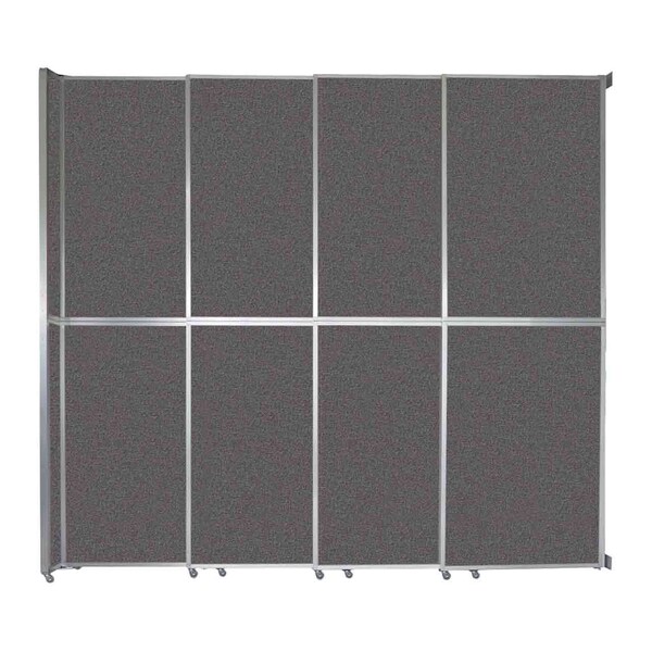 Operable Wall Sliding Room Divider 12'8" x 12'3" Charcoal Gray Fabric